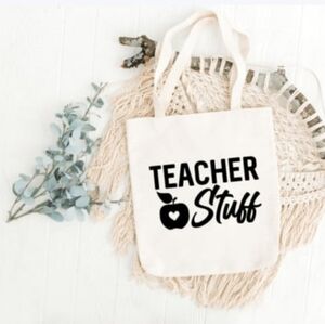 Custom Natural Canvas Teacher Tote Teacher Stuff